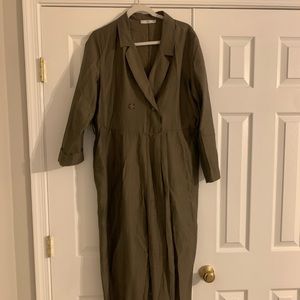 Mango Army Green Jumpsuit